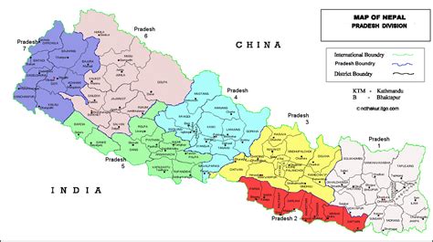 map of nepal pradesh division map nepal division