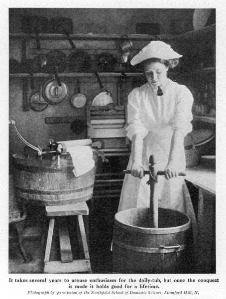 dolly tub a laundry worker using a dolly stock and tub to clean