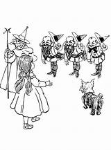 Wizard Munchkins Dorothy sketch template