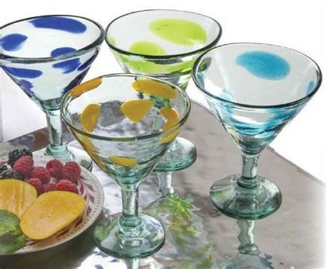 Splash Single Color Margarita Glass Artisan Crafted Home