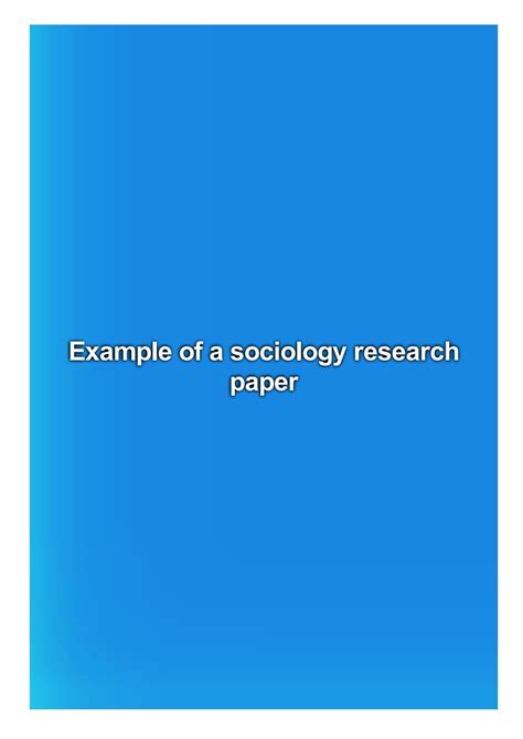 sociology research paper  thomas tina issuu