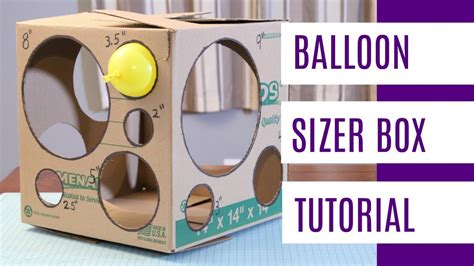 diy balloon sizer box cardboard box balloon sizer tutorial youtube