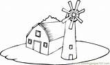 Coloring Farm Windmill Farmhouse Near Drawing Printable Houses Getdrawings Getcolorings Coloringpages101 sketch template