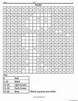 Coloring Pixel Number Color Math Pages Yoshi Printable Multiplication Squares Nintendo Worksheet Worksheets Basic Squared Print Hard Fun Kids Sheets sketch template