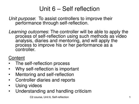 unit   reflection powerpoint