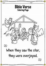 Christmas Bible Coloring Pages Sunday School Verse Worksheets Jesus Printable Activities Worksheeto Via Word sketch template