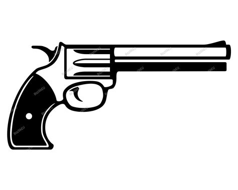 gun svg revolver clipart pistol svg cut file  cricut silhouette