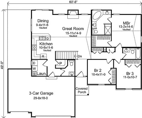 ranch living   car garage sl architectural designs house plans