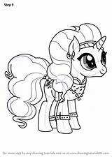 Pony Little Masala Saffron Step Friendship Magic Draw Drawing Tutorials sketch template