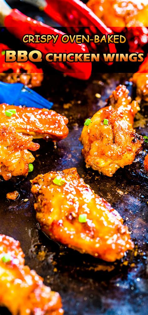 crispy oven baked bbq chicken wings recipe sweet and spicy