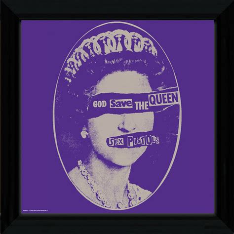 Sex Pistols God Save The Queen 12 X 12 Framed Album Prints