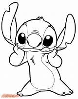 Stitch Coloring Pages Lilo Printable Drawing Disney Cute Drawings Easy sketch template