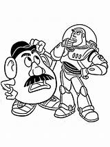 Coloring Pages Buzz Lightyear Printable Potato Mr Head Color Recommended Kids sketch template