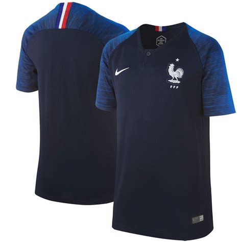 nike france national team youth navy  home replica stadium jersey