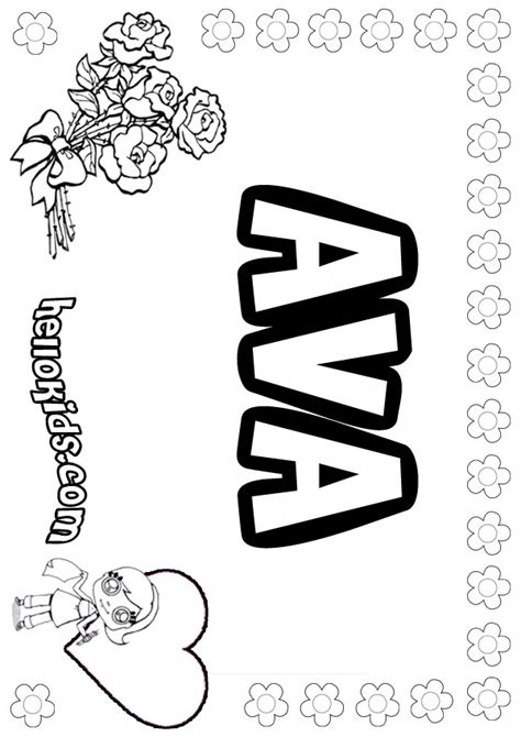 ava  coloring pages