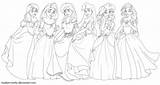 Lineart Princesses Madam Marla Rebanas sketch template