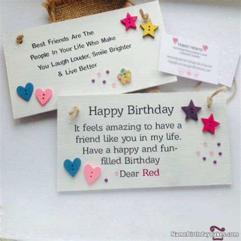 happy birthday red cakes cards wishes
