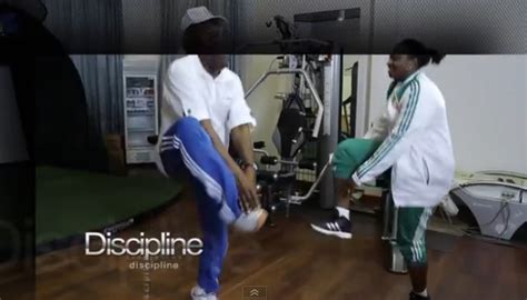 check out these pics of president jonathan working out