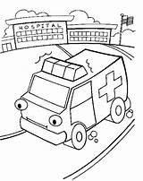 Coloring Ambulance Library Clipart Book Popular sketch template