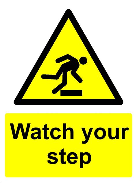 step sign warning signs uk safety sign supplier mjn