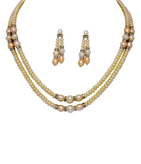Ahanaa Classy Party Wear Pearl Necklace Set Buy Ahanaa