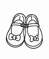 Shoes Coloring Shoe Pages Girls Baby Clipart Colouring Drawing Printable Booties Kids Girl Bows Sheets Slippers Pretty Sheet Drive Color sketch template
