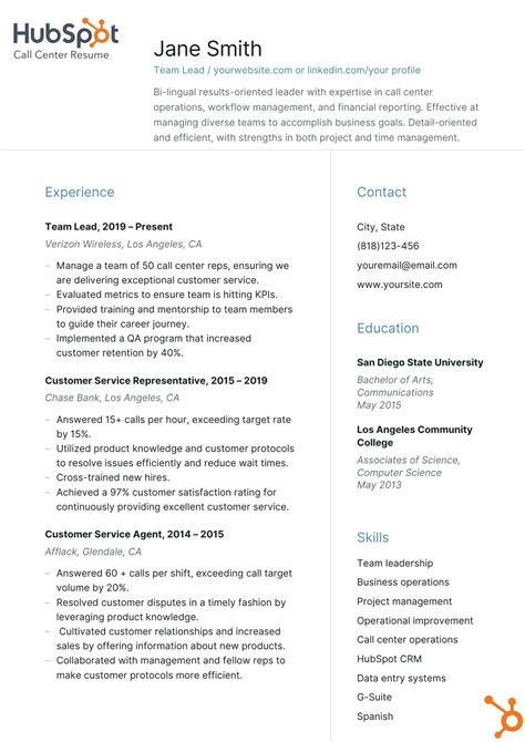 call center resume samples  skills  include templates