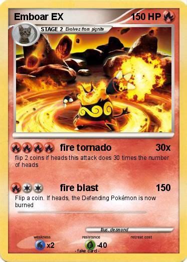 pokémon emboar ex 14 14 fire tornado pokemon cool pokemon cards