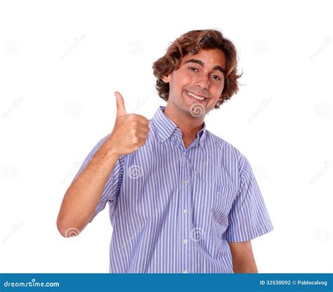 young man smiling  showing people  sign stock photography image