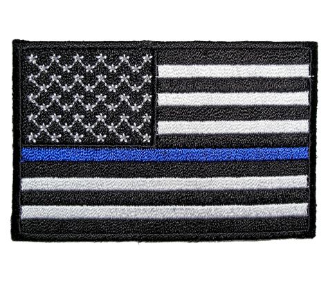 american flag thin blue  law enforcement embroidered patch