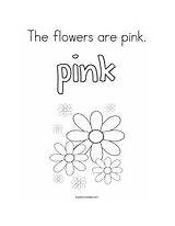 Pink Flowers Coloring Search sketch template