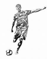Ronaldo Juventus Cristiano Coloring Pages Pixel Color Hamilton Joe Water Print sketch template