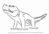 Deinosuchus Dinosaur Train Drawing Draw Step Deanna Tutorials Drawingtutorials101 Cartoon sketch template