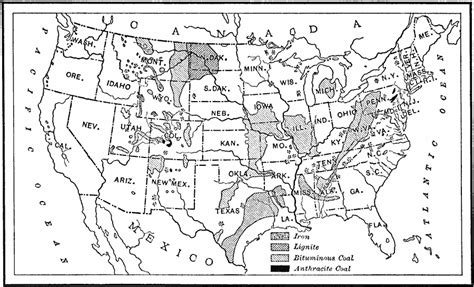 coal  iron deposits   united states map history