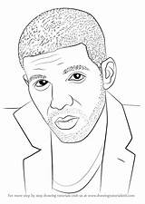 Drake Draw Drawing Step Rappers People Tutorials Drawingtutorials101 Learn sketch template