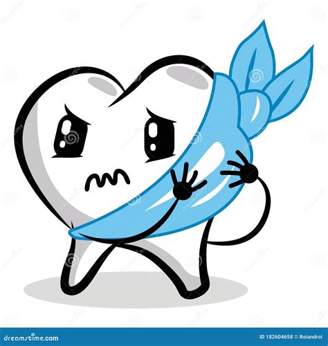 tooth cartoon vector dental clinic illustration stock vector