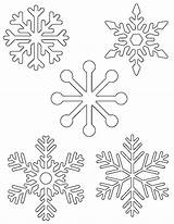 Coloring Snowflake Printable Pages Kids sketch template