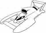 Hydroplane Vettore Barca Corsa sketch template