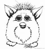 Furby Coloring Pages Printable Furbie Sheets Fun Kids Comments Coloringpagesfun sketch template