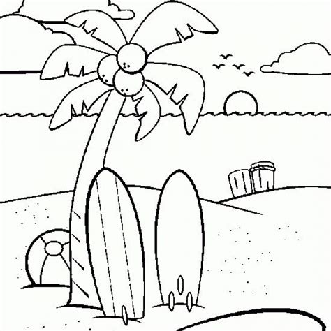 beach coloring pages bt