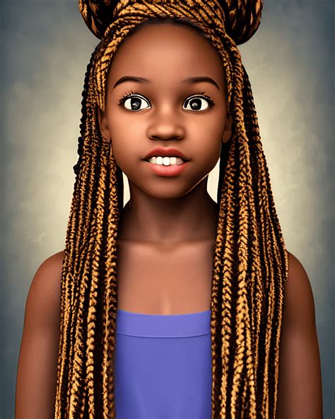 Cute African American Girl · Creative Fabrica