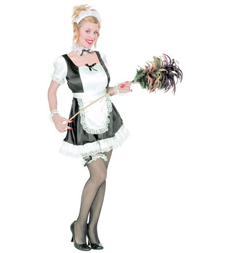 Ladies Womens French Maid Dominique Costume Outfit For
