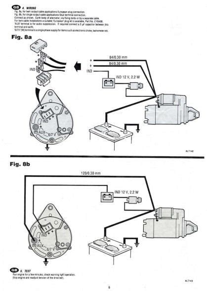 wiring diagram  marine alternator