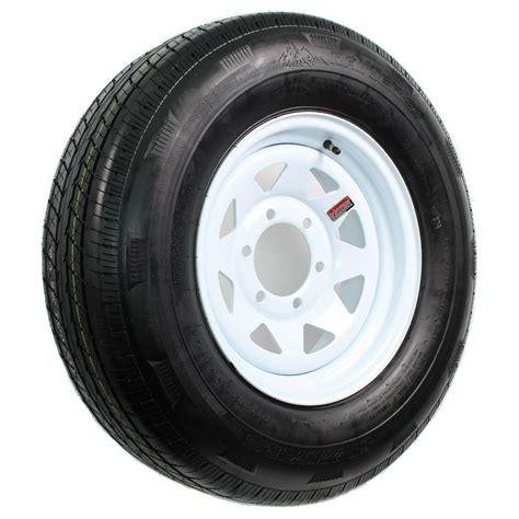 radial trailer tire  rim str      lug wheel white