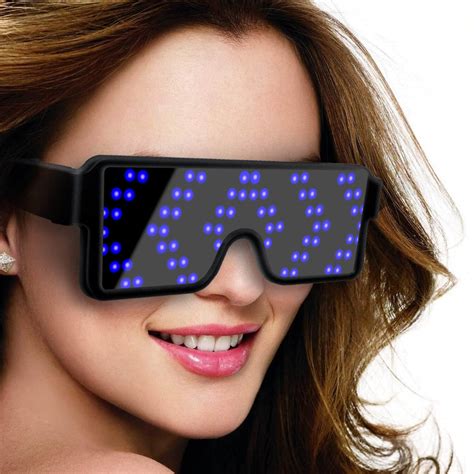 Gflai Pixel Led Glasses Display Led Sunglasses Light