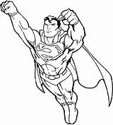 Superman Flying Coloring Pages Getdrawings sketch template