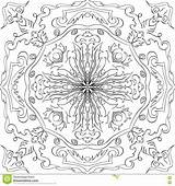 Vector Ornaments Ethnic Floral Coloring Antique Pattern Adult Book Preview sketch template