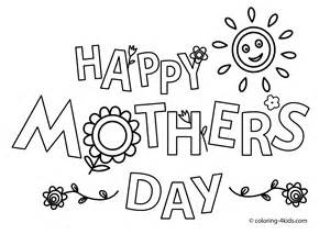 gambar happy mother day coloring pages kids printable  mothers