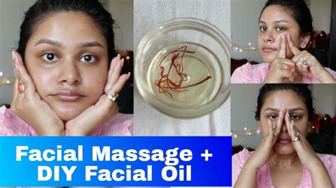 facial massage technique diy facial oil self face massage for