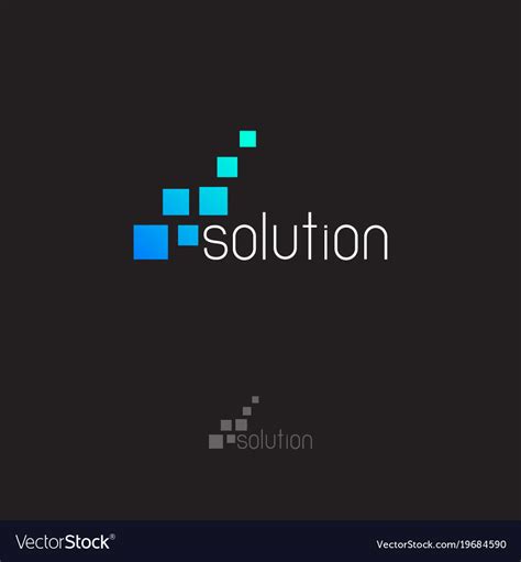 solution logo royalty  vector image vectorstock